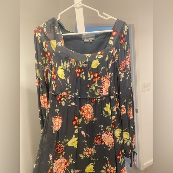 Anthropologie green floral midi - Picture 5 of 9